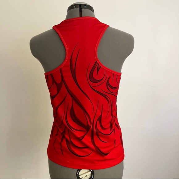 SOLD PUSHBUTTON Red Goggle Girl Tank Top, Large - Picture 2 of 9
